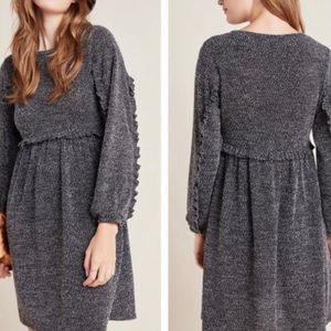 Anthropologie RO&DE XL dark heather gray sweater knit dress.